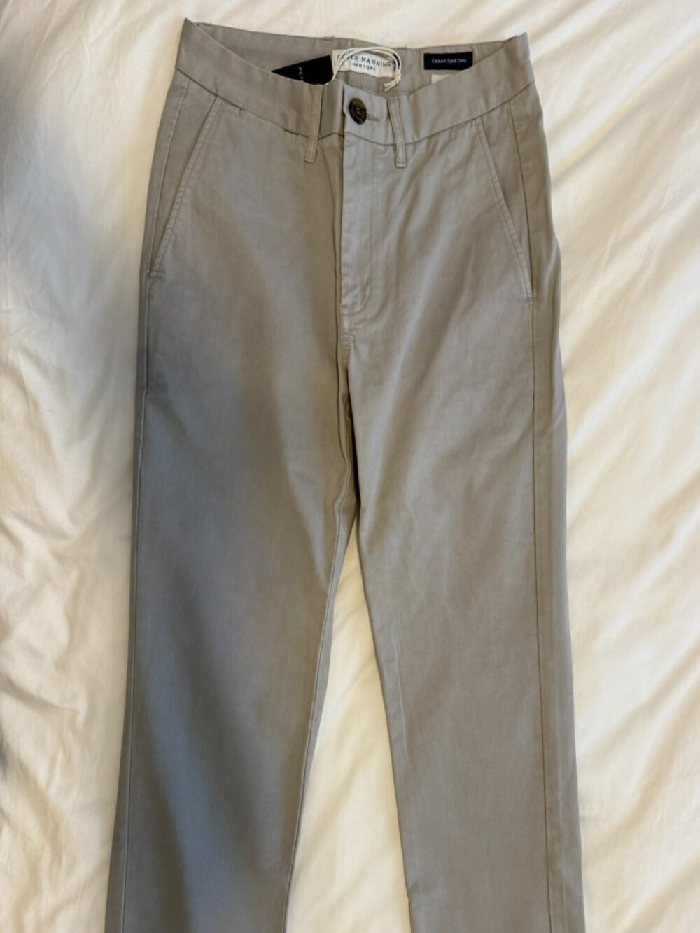 Peter Manning - Garment Dyed Chinos - Grey - Slim Fit - 30W/26L (NWT)